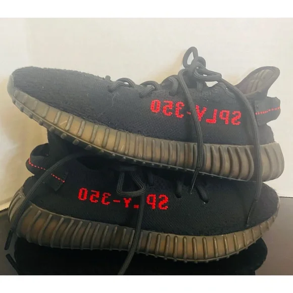 Adidas Yeezy Boost 350 V2 Low Bred Black/Red Men’s Size 8